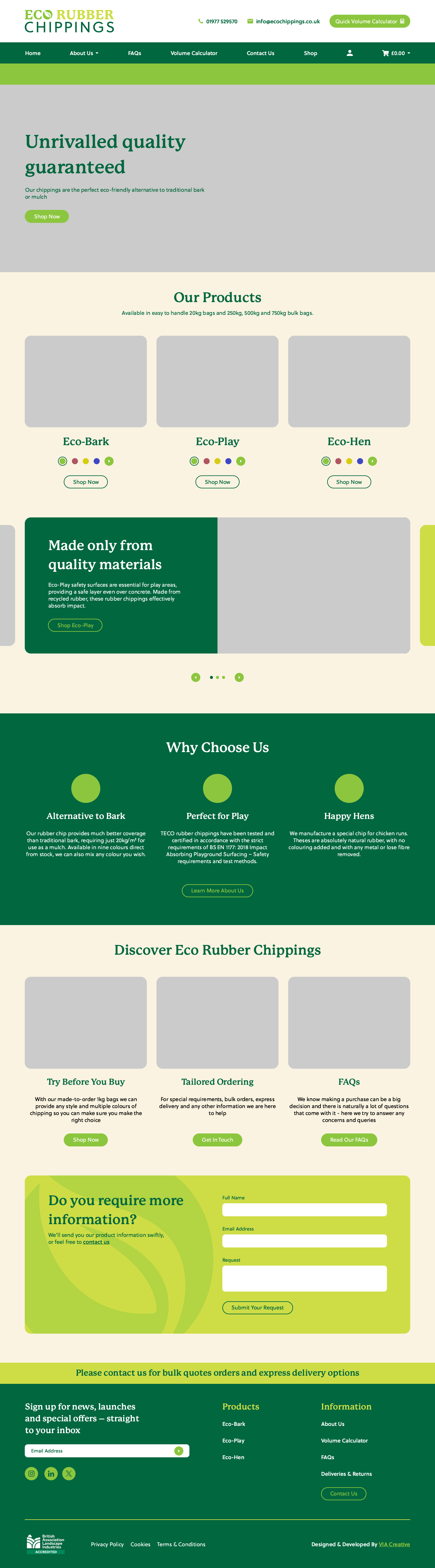 Eco Chippings Ecommerce Website Case Study wireframe